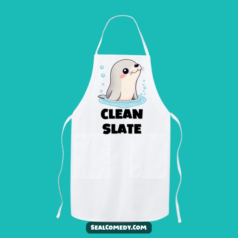 Funny Bubbly Water Seal Apron: Cook with Refreshing Humor