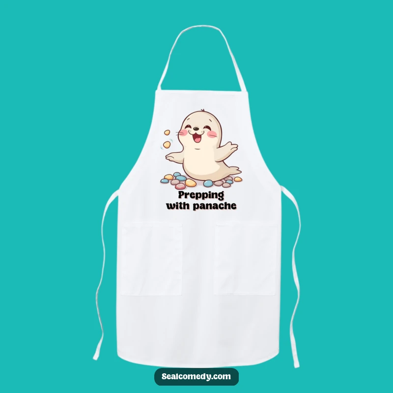 Funny Giggling Seal Apron: Cook with Merriment, Perfect Funny Gift