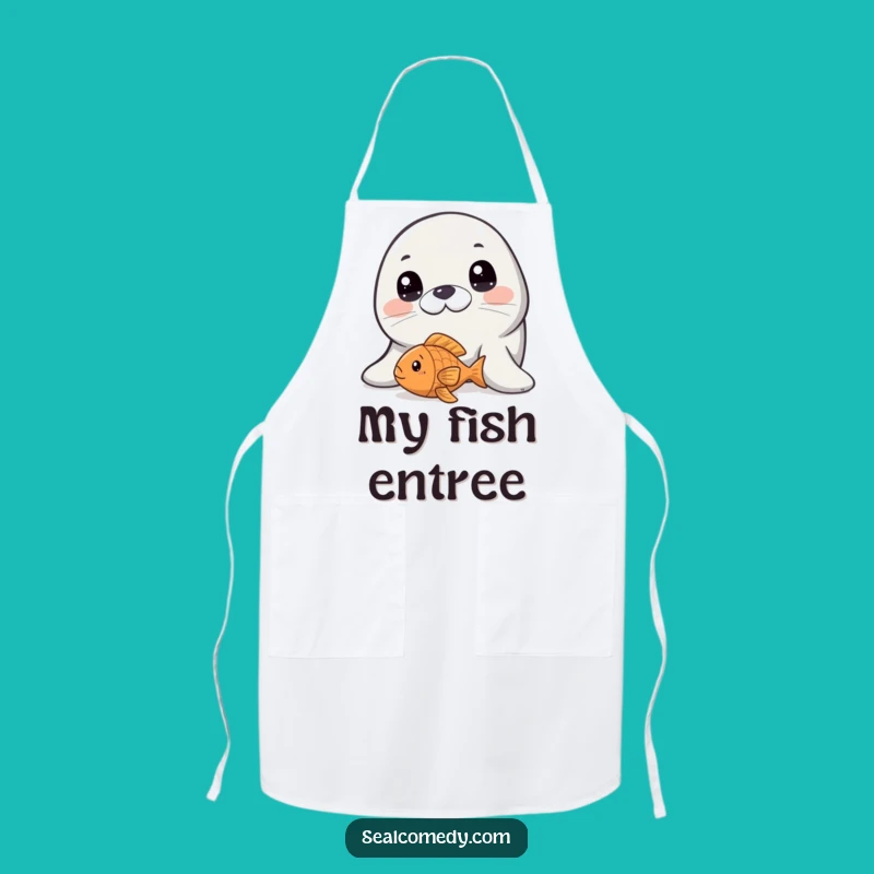 Funny Innocent Seal Fish Toy Apron: Kitchen Curiosity