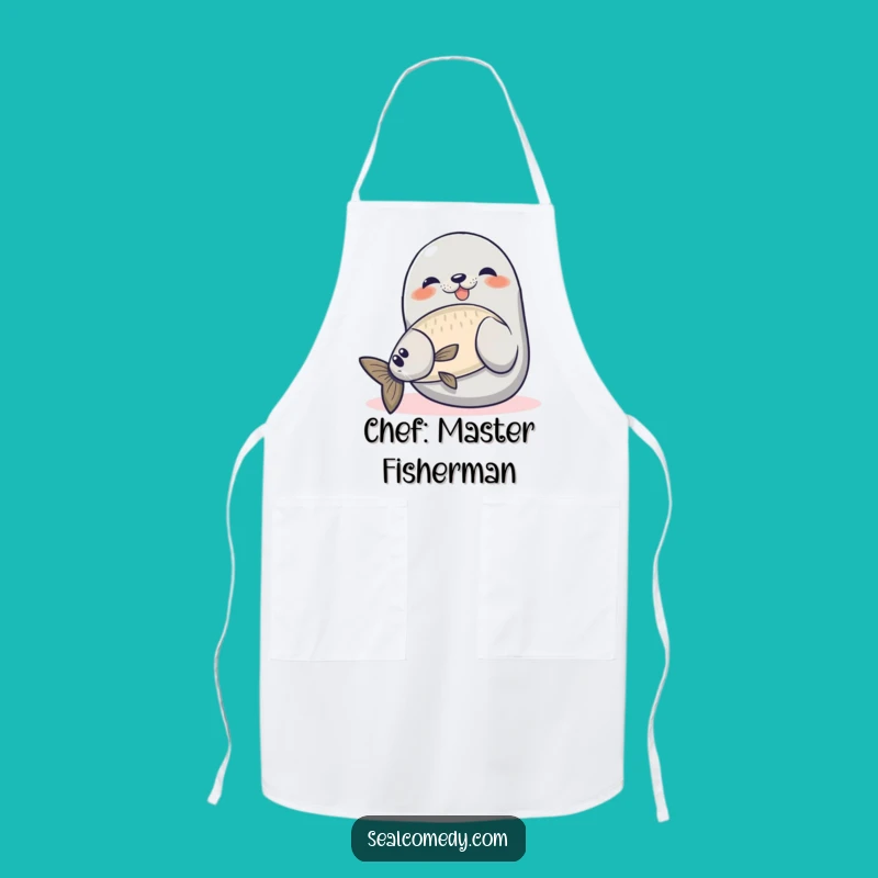 Funny Proud Seal Fishing Apron: Cook with Pride with This Hilarious Angler's Catch