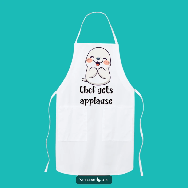 Funny Seal Apron: Cheerful Chef Pup - Kitchen Wear for Happy Cooks Gift
