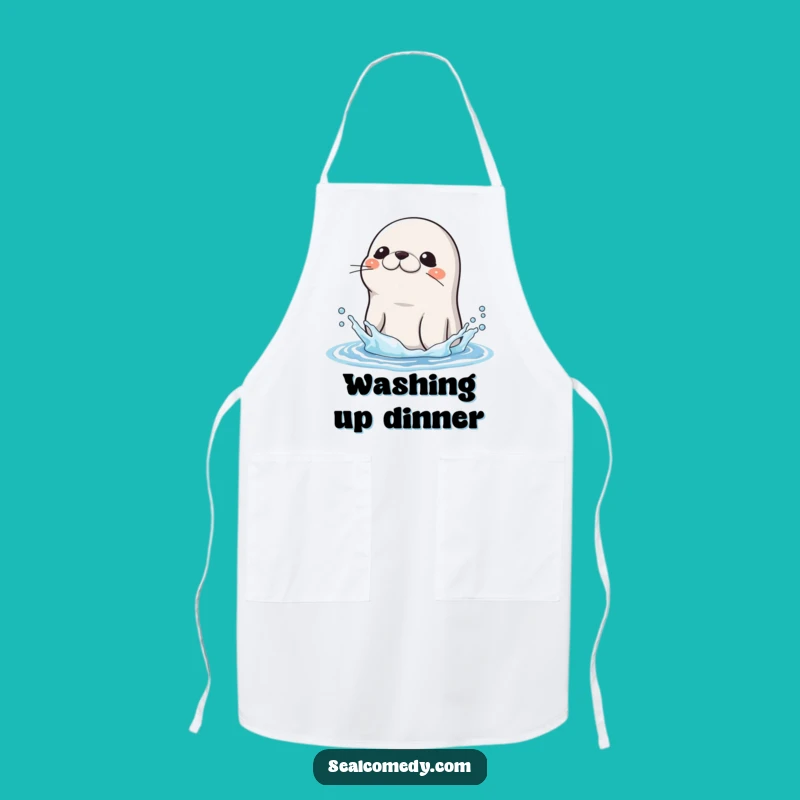 Funny Wet Seal Shake Apron: Refreshing Kitchen Gear for Ocean Lovers