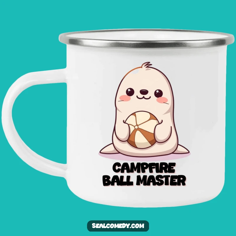Funny Seal Balancing Camping Mug: Outdoor Performer Cup, Great Funny Gift