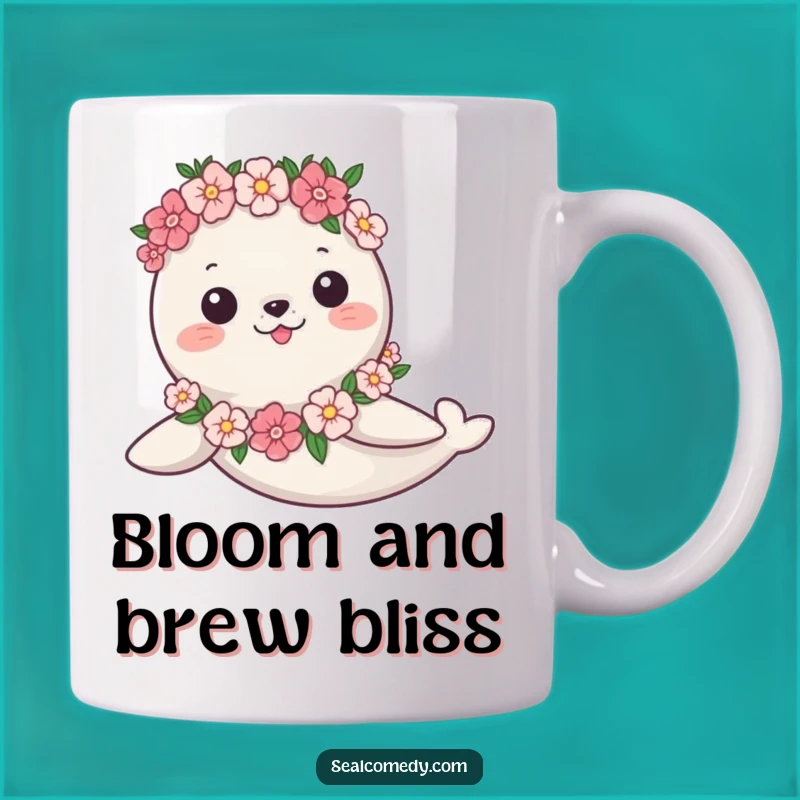 Funny Seal Garland Swim Mug: Graceful Aquatic Friend - Perfect Funny Gift