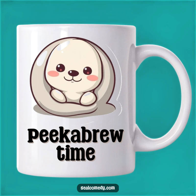 Funny Curious Seal Mug - Peek-a-Boo Fun Gift for Seal Lovers!