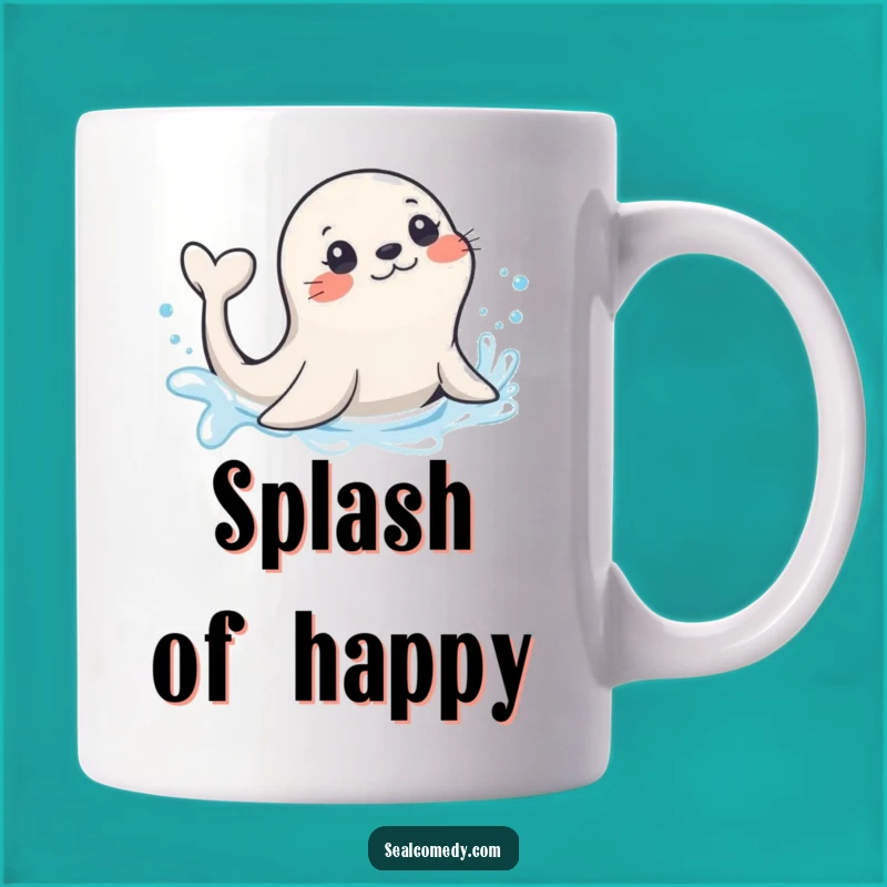 Funny Splashing Seal Tail Mug: Playful Water Fun Gift