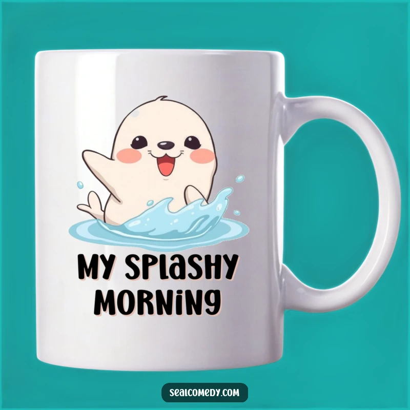 Funny Seal Splash Mug: Playful Joy, Perfect Gift for Water Lovers
