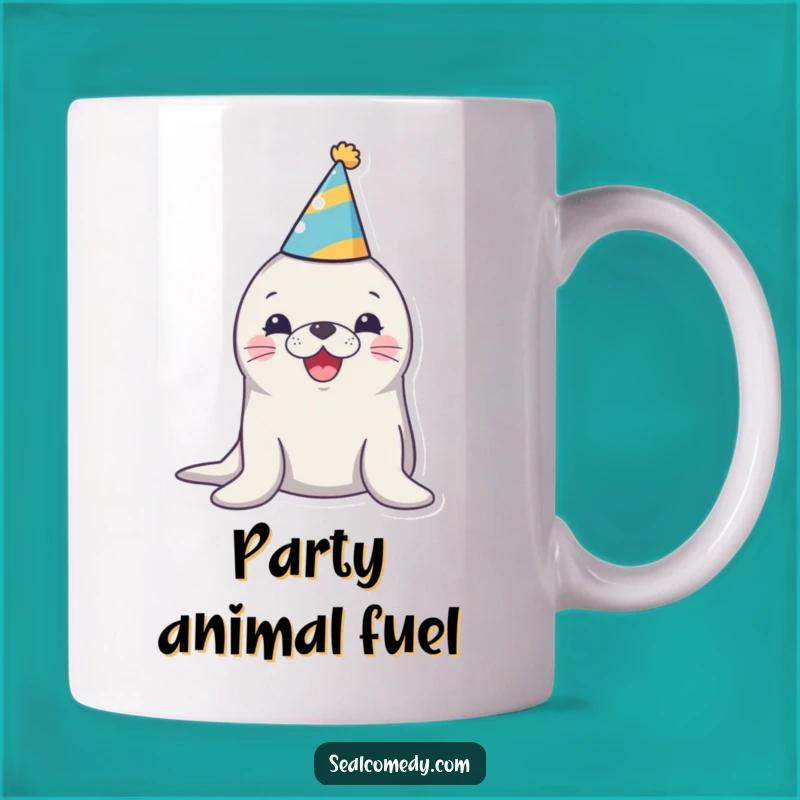 Funny Party Seal Mug: Cheerful Honking Birthday Gift for Seal Lovers
