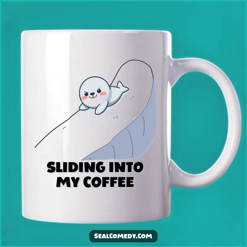 Funny Seal Sliding Mug: Hilarious Waterproof Adventure Gift for Seal Lovers