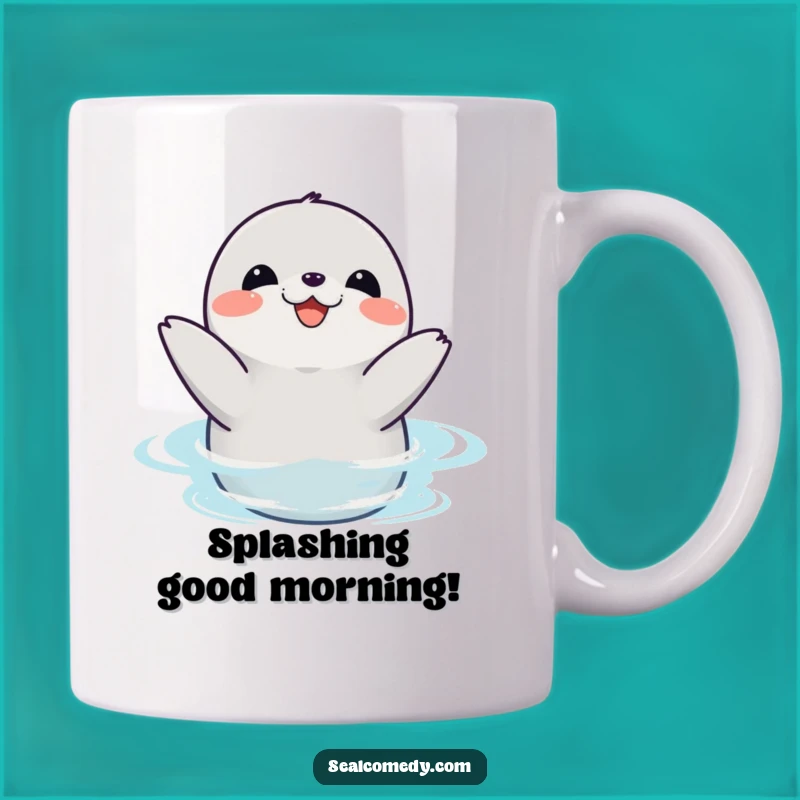 Funny Seal Clapping Flippers Mug - Joyful Marine Celebration Gift