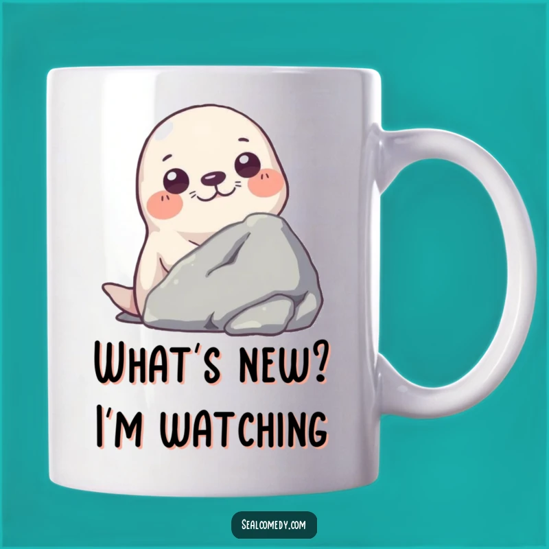 Funny Curious Seal Peek Mug: Hilarious Surprise Gift for Seal Lovers