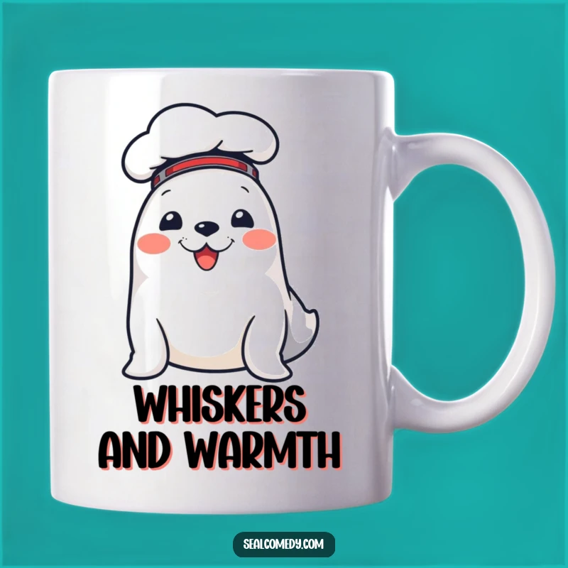 Funny Chef Seal Mug: A Cheerful Culinary Companion for Your Morning Brew, Perfect Funny Gift
