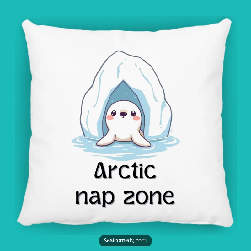 Funny Seal Iceberg Pillow: Cozy Explorer Cushion, Hilarious Funny Gift
