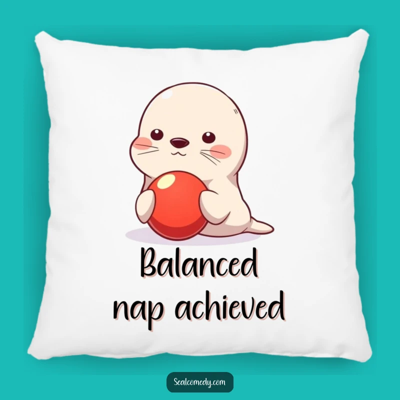 Funny Seal Pillow: Balancing Act Comfort, Perfect Humorous Gift