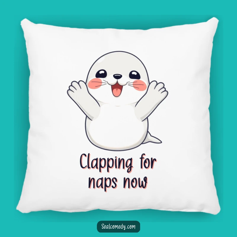 Cozy Funny Happy Seal Clapping Pillow: Rest on This Hilarious Ocean Friend's Joy