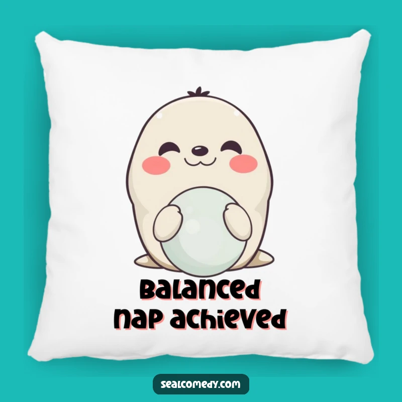 Comfy Funny Smiling Seal Balancing Pillow: Snuggle Up to Skill!