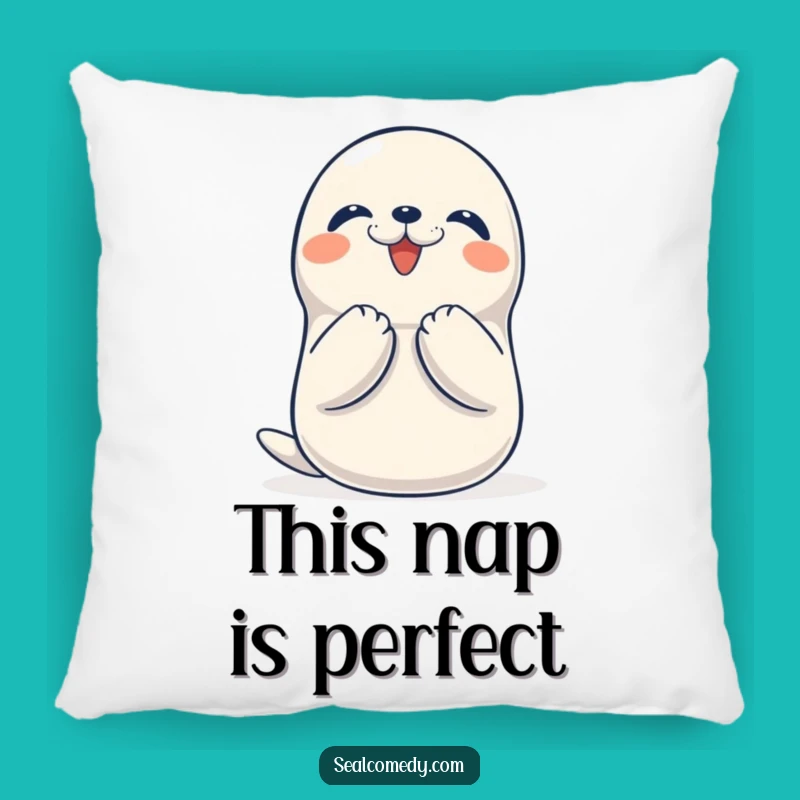 Cozy Funny Seal Clapping Pillow, Plush Comfort, Humorous Gift