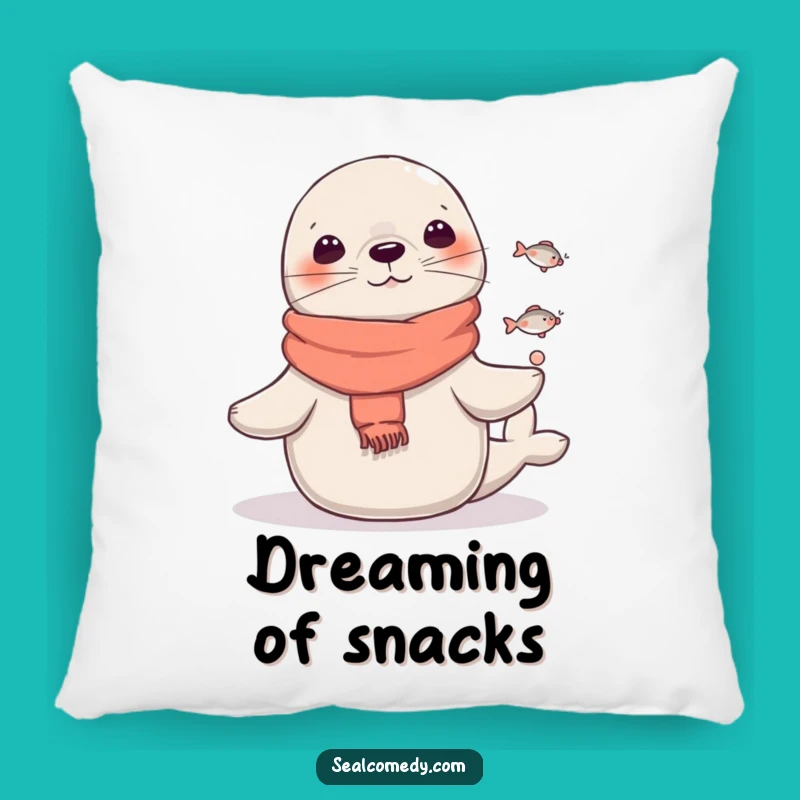 Funny Scarf Seal Juggling Pillow: Comfy Accent with Circus Fun
