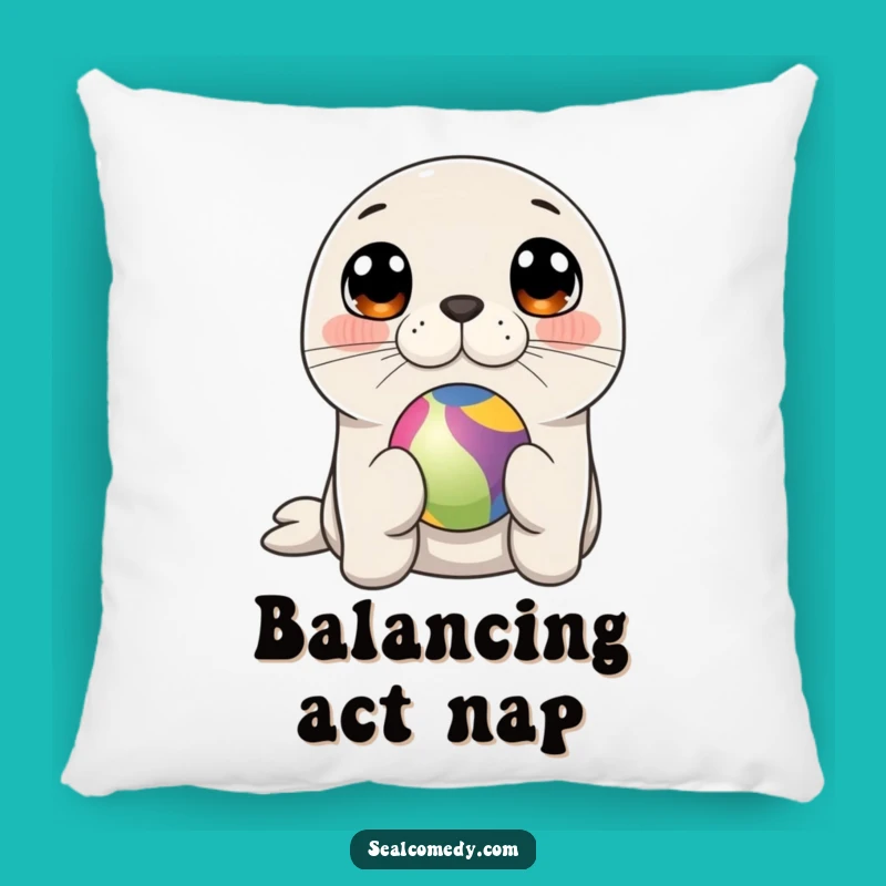 Funny Seal Balancing Ball Pillow: Cute Decorative Cushion for Joy