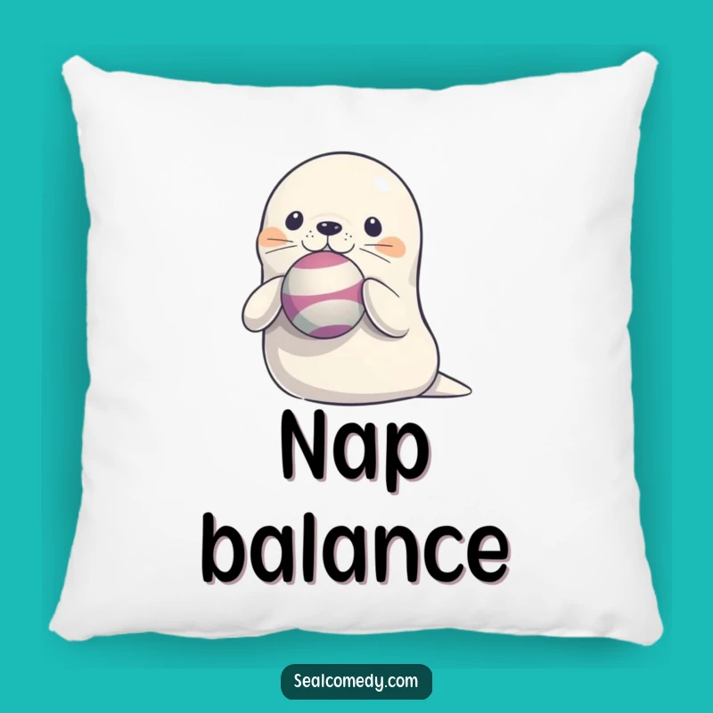Funny Seal Balancing Ball Pillow: Soft Cushion of a Juggling Sea Mammal - Cozy Comfort!