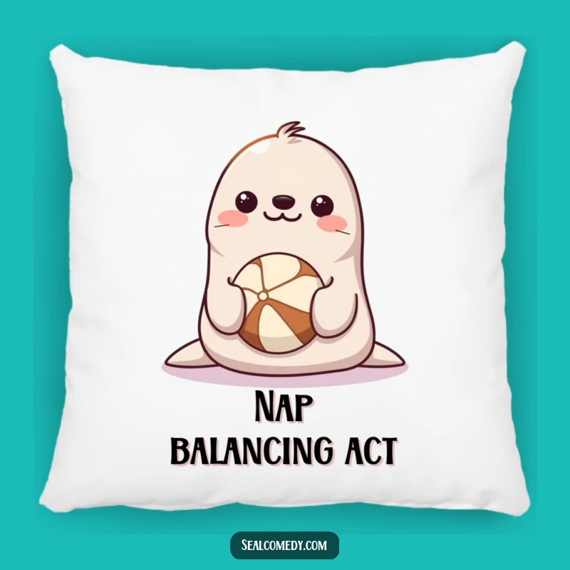 Funny Seal Balancing Pillow: Cozy Performer Cushion, Hilarious Funny Gift