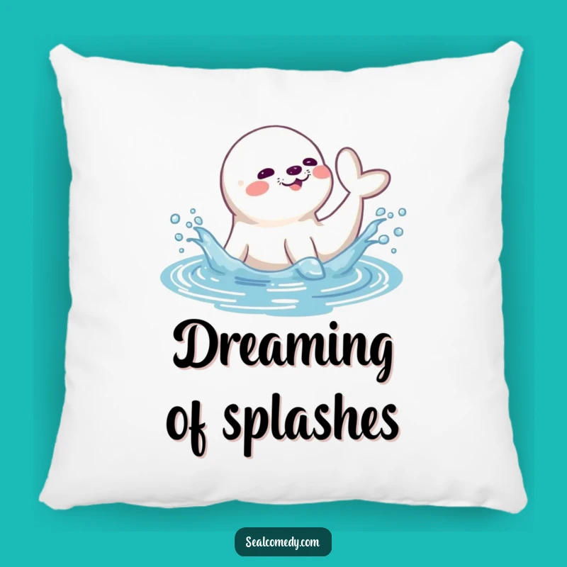 Funny Seal Pillow - Playful Water Splash Comfort Gift