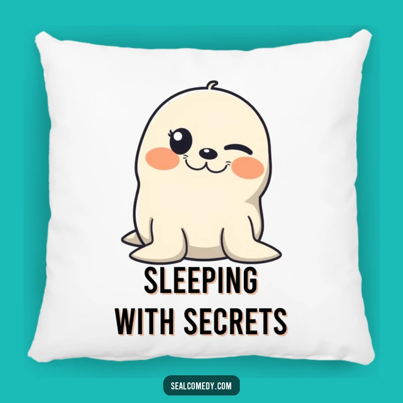 Funny Winking Seal Pillow: Snuggle Up with Mischievous Charm, Ideal Funny Gift