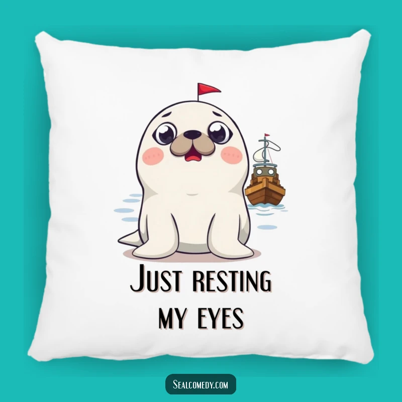 Funny Surprised Seal Pillow: Comfy & Hilarious Boat Reaction, Great Funny Gift