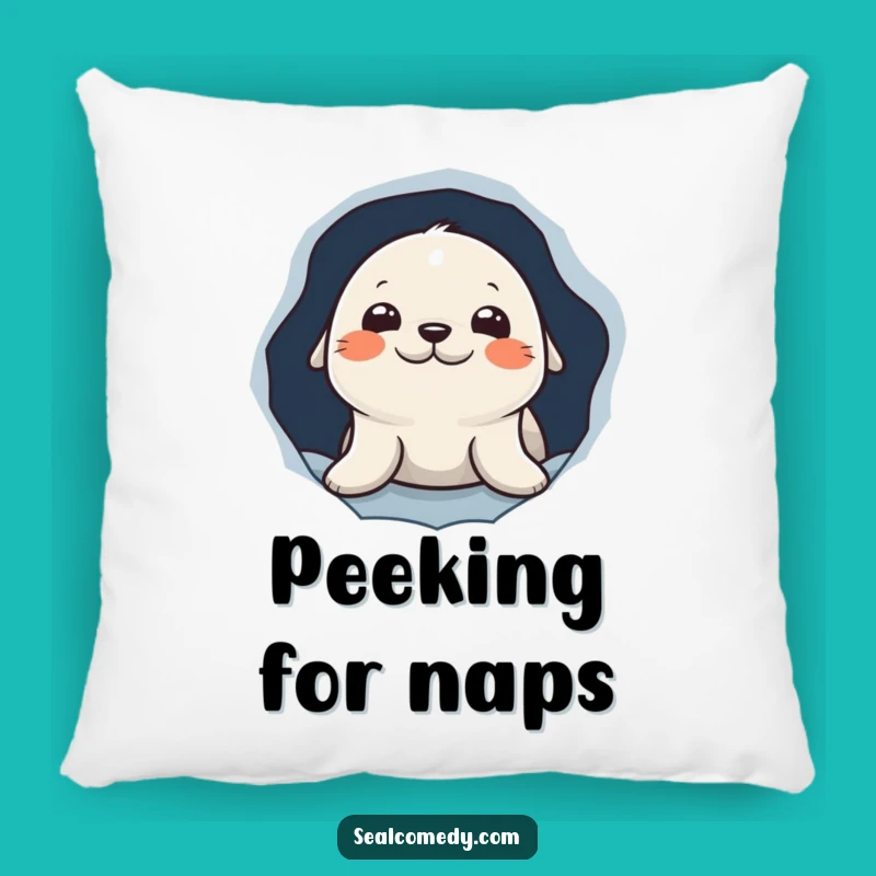 Funny Seal Peeking Pillow: Cozy Comfort and Arctic Charm, Perfect Gift!
