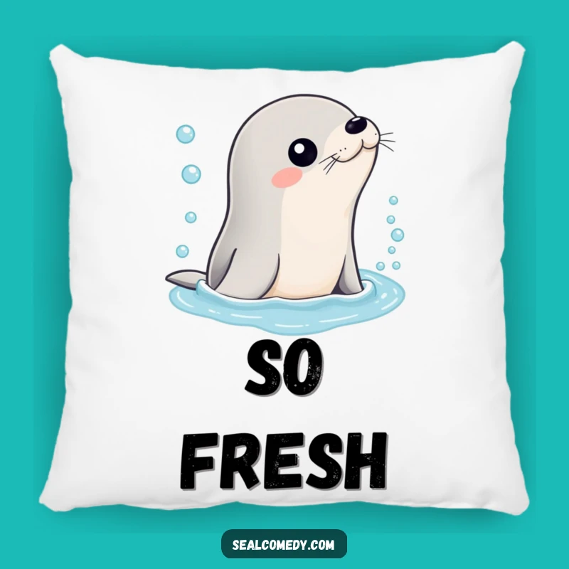 Cozy Funny Bubbly Water Seal Pillow: Plush Comfort with Aquatic Charm