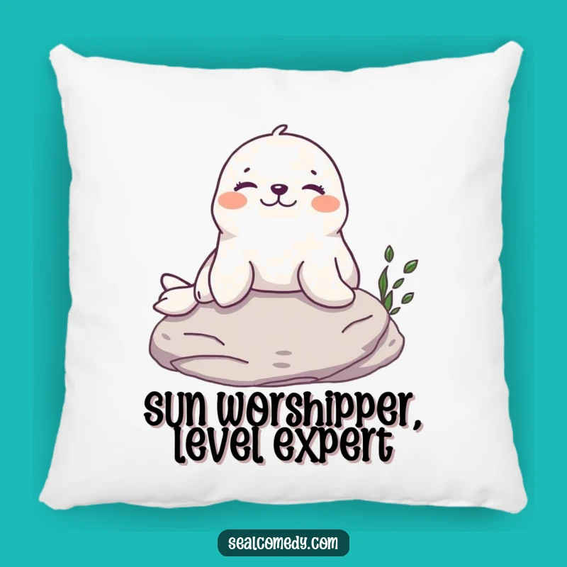 Funny Seal Relaxation Pillow: Soft Cushion with Sunbathing Art, Great Funny Gift