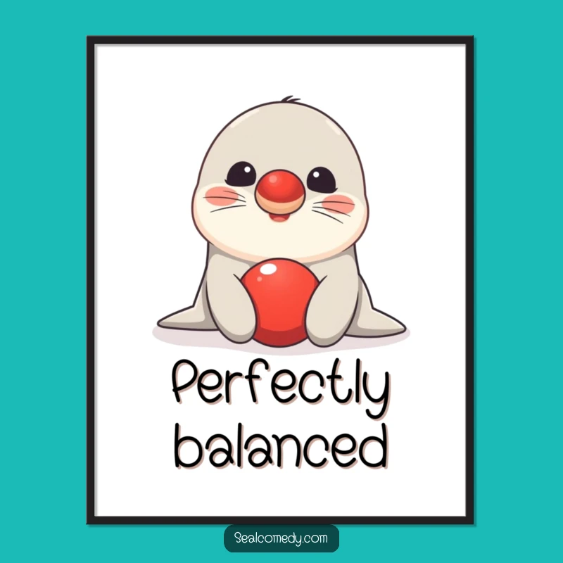 Funny Seal Balancing Art - Instant Whimsical Decor!