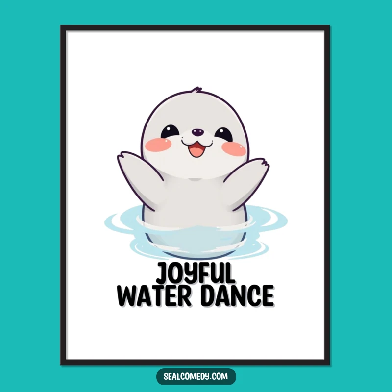 Funny Seal Joyful Claps Art - Instant Aquatic Cheer!