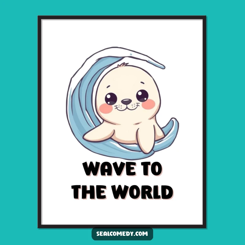 Funny Seal Curious Peek Art - Instant Intrigue Decor!