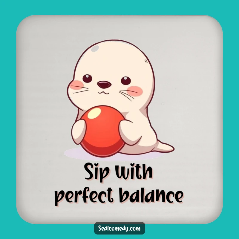 Funny Seal Coasters: Balancing Act Fun, Humorous Table Gift
