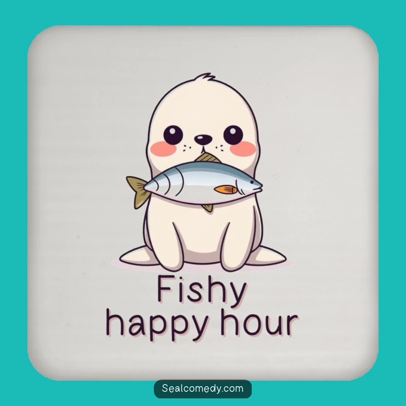 Funny Seal Fish Balance Coaster: Surface Protection - Chic Funny Gift