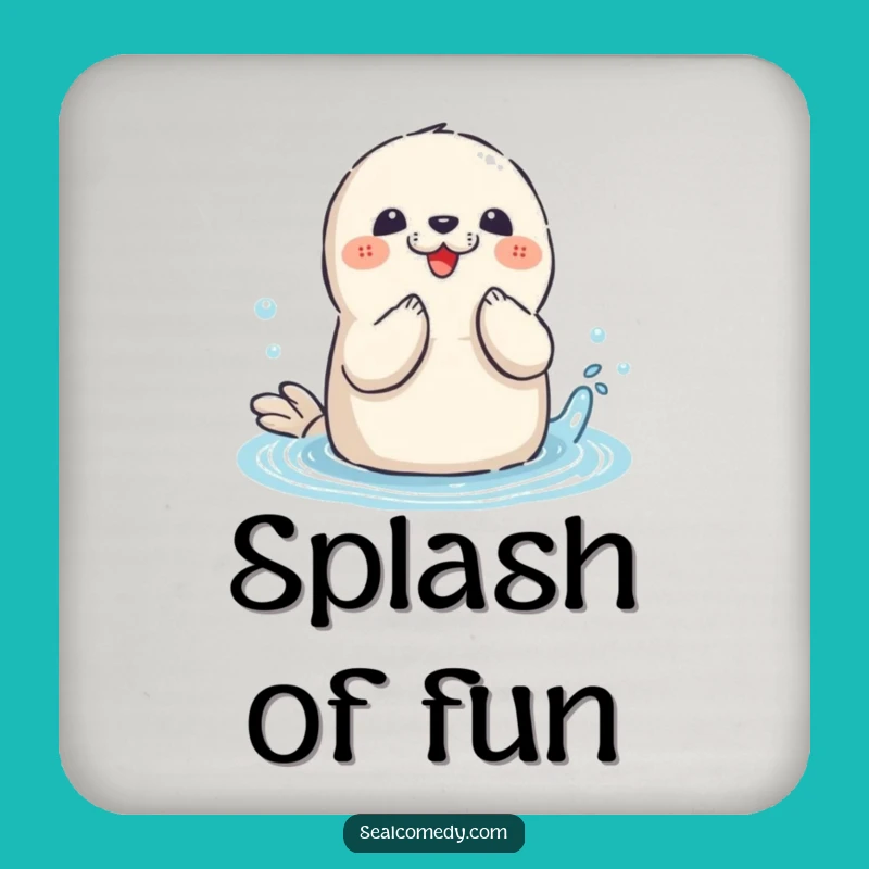 Funny Seal Splashing Coaster Set: Tabletop Water Protection, Essential Funny Gift