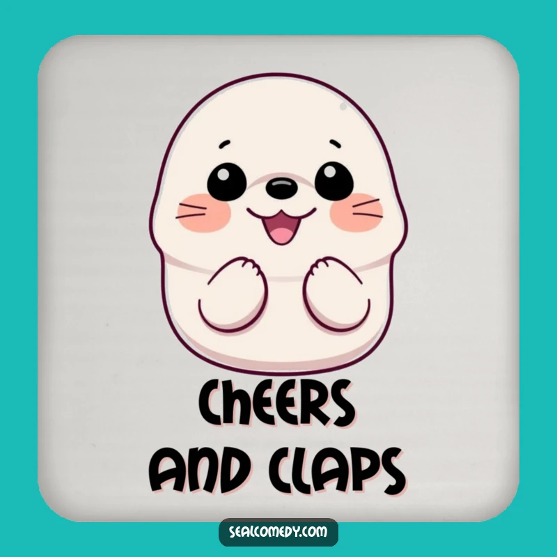 Funny Smiling Seal Coaster: Protect Surfaces with a Gleeful Sea Mammal - Funny Decor!