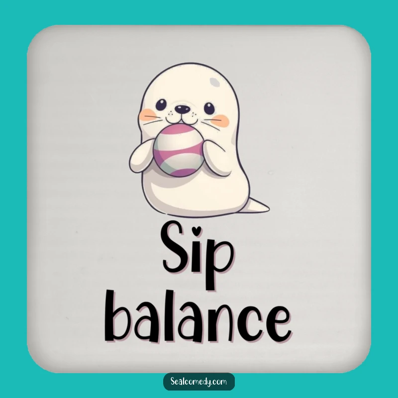 Funny Seal Balancing Ball Coaster: Protect Surfaces with a Juggling Sea Mammal - Funny Decor!
