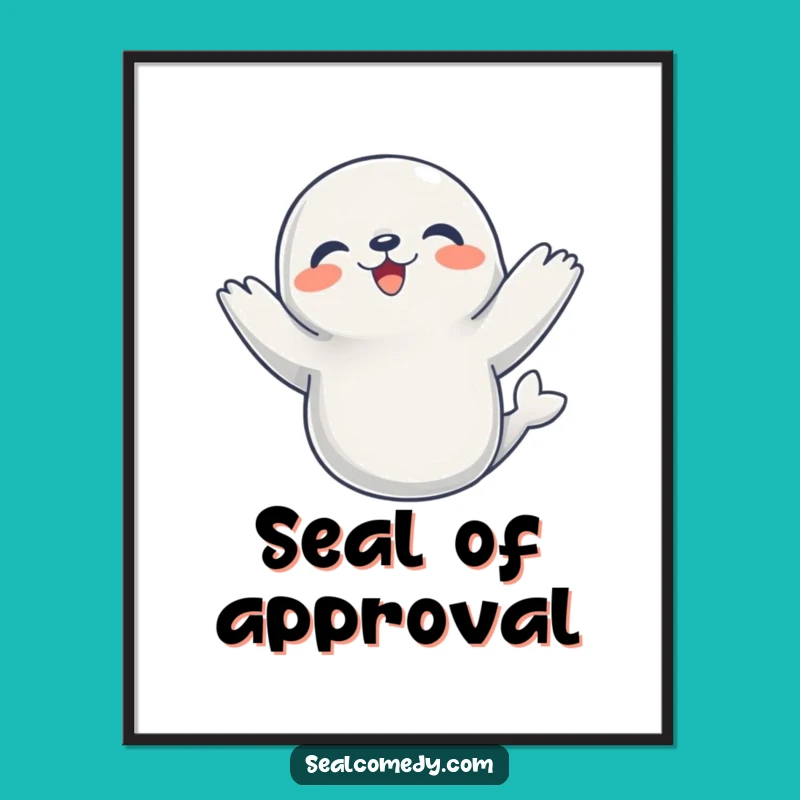 Funny Dancing Seal Poster - Bring Joyful Art to Your Walls!