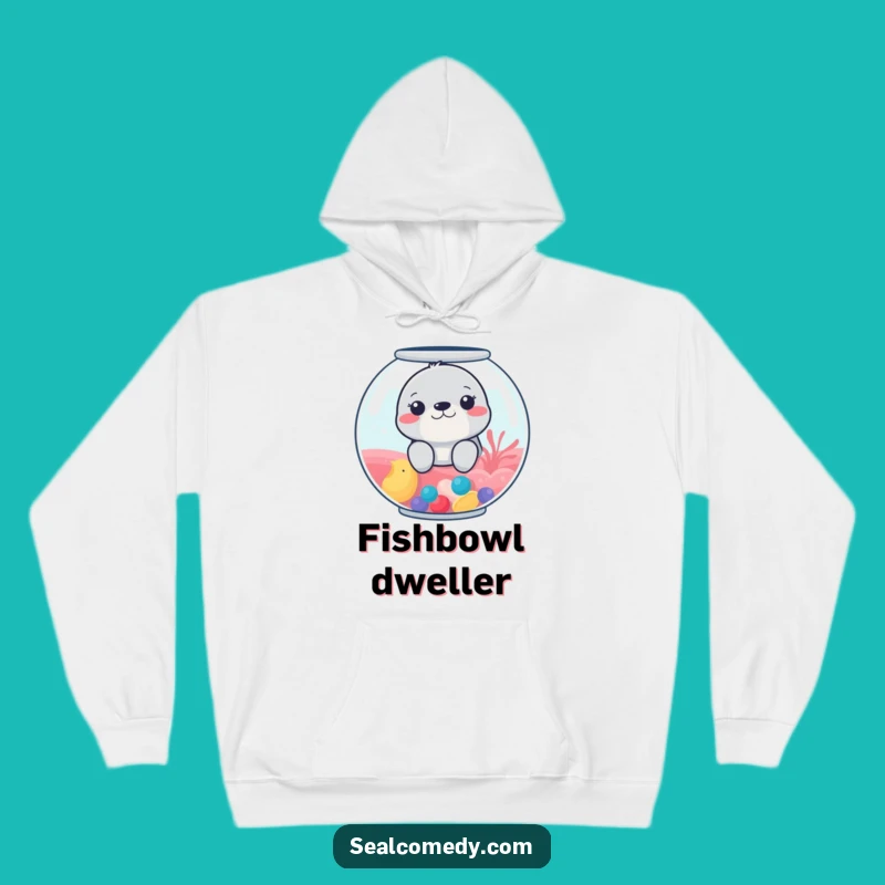 Cozy Funny Fishbowl Seal Hoodie: Stay Warm with Underwater Charm, Ideal Funny Gift