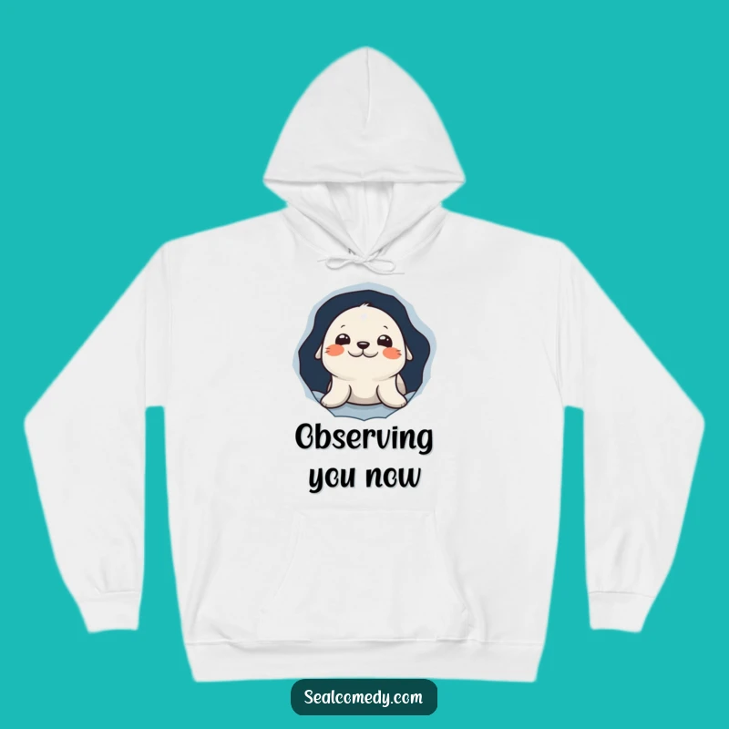Funny Seal Peeking Hoodie: Cozy Mystery, Perfect Warm Funny Gift!