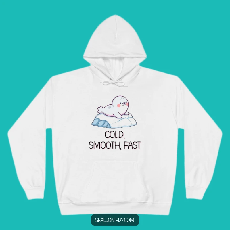 Funny Seal Slide Hoodie: Cozy Adventure, Perfect Gift for Chilly Fun