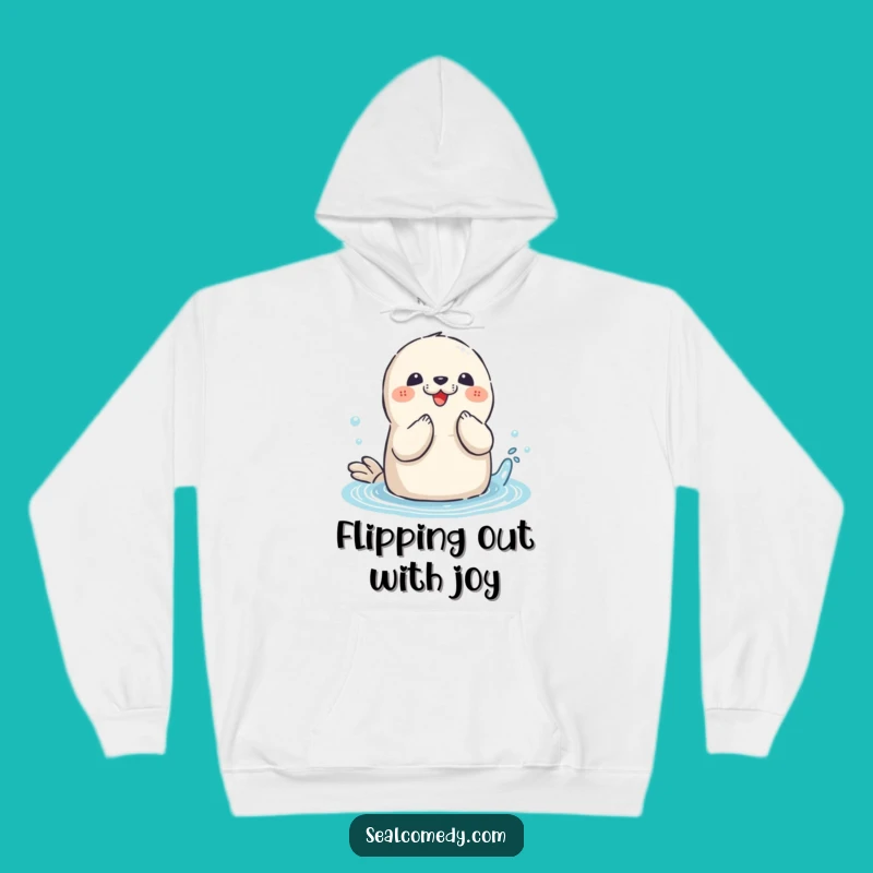 Funny Seal Splashing Hoodie: Cozy Water Lover Sweatshirt, Essential Funny Gift
