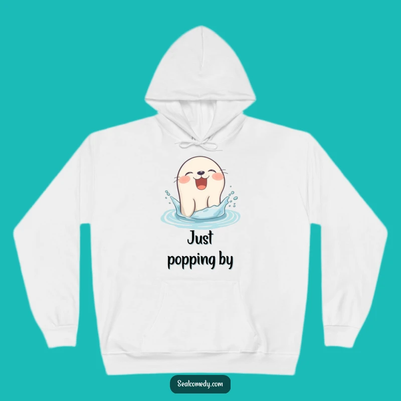 Funny Giggling Seal Hoodie - Splashy Pop-Up Gift Sweatshirt