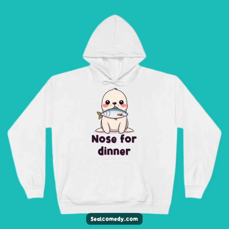 Funny Seal Fish Balance Hoodie: Cozy Talent Display - Warm & Funny Gift