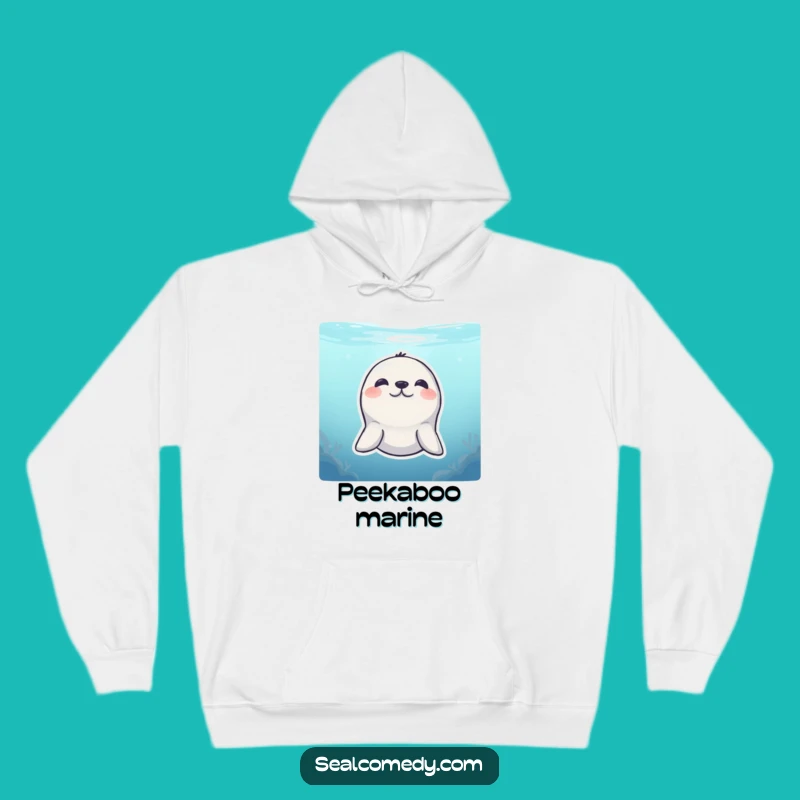 Funny Shy Seal Hoodie: Cozy Underwater Peek - Ultimate Comfy Funny Gift