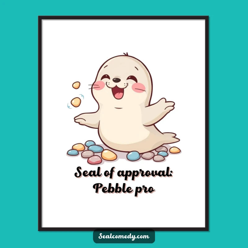 Free Printable Juggling Seal Wall Art: Funny Downloadable Decor for Whimsical Spaces!