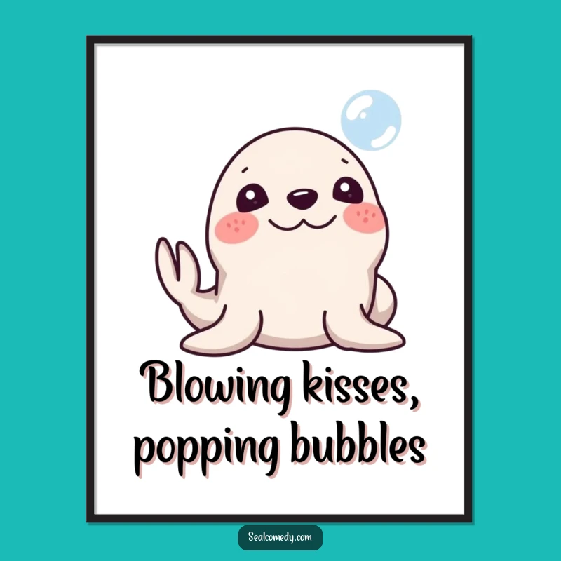 Free Printable Seal Wall Art: Funny Silly Honking Seal Decor Download