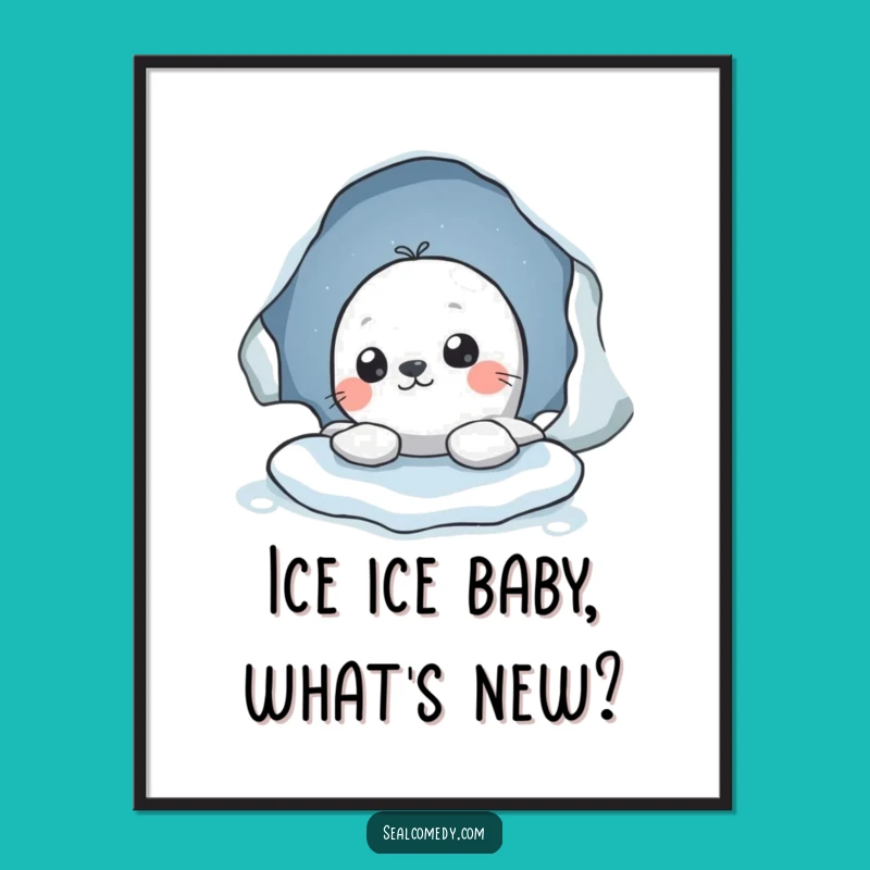 Free Printable Wall Art: Peeking Seal, Hilarious Downloadable Art for Intriguing Decor